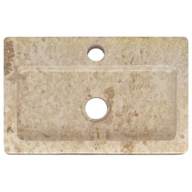 vidaXL Wall-mounted Sink Cream 38x24x6.5 cm Marble