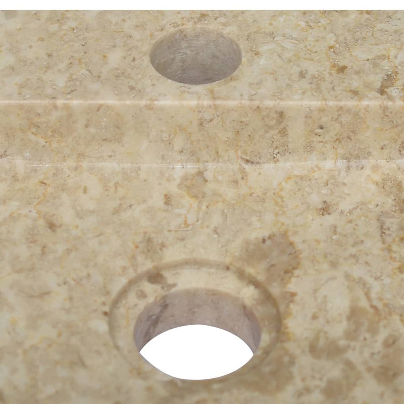 vidaXL Wall-mounted Sink Cream 38x24x6.5 cm Marble