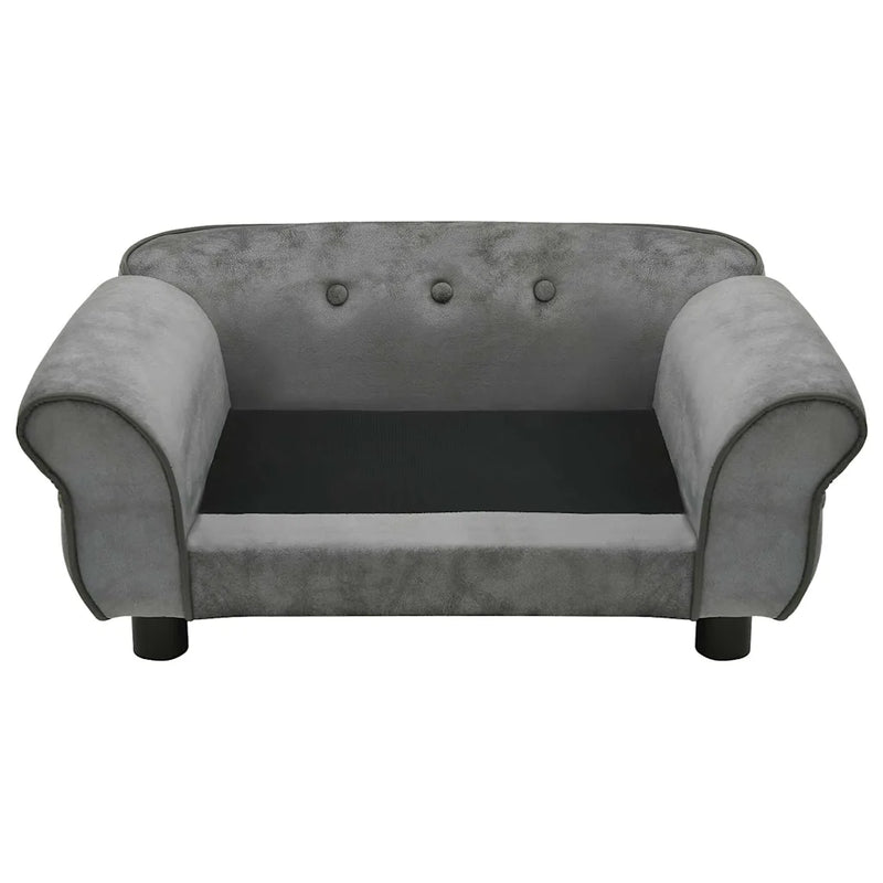 Dog Sofa Dark Grey 72x45x30 cm Plush
