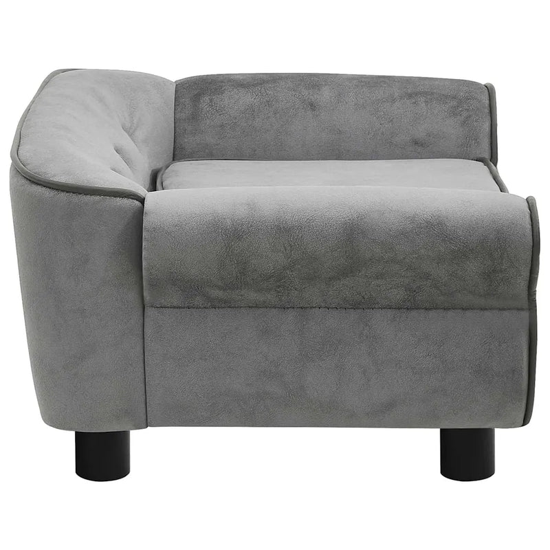 Dog Sofa Dark Grey 72x45x30 cm Plush