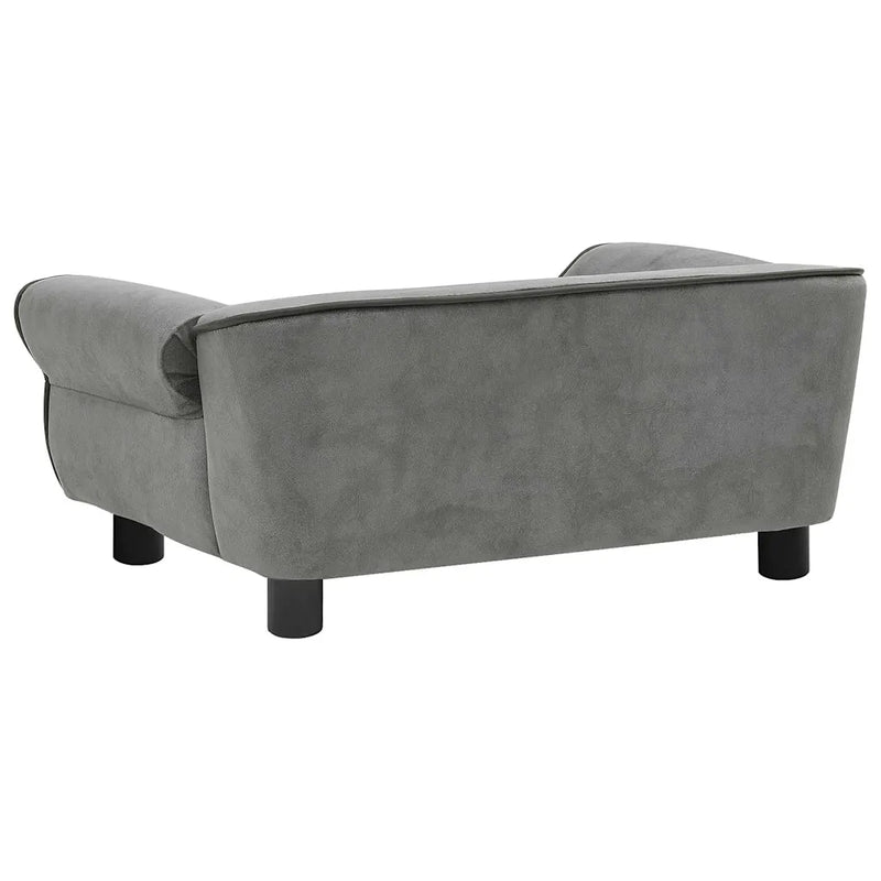 Dog Sofa Dark Grey 72x45x30 cm Plush