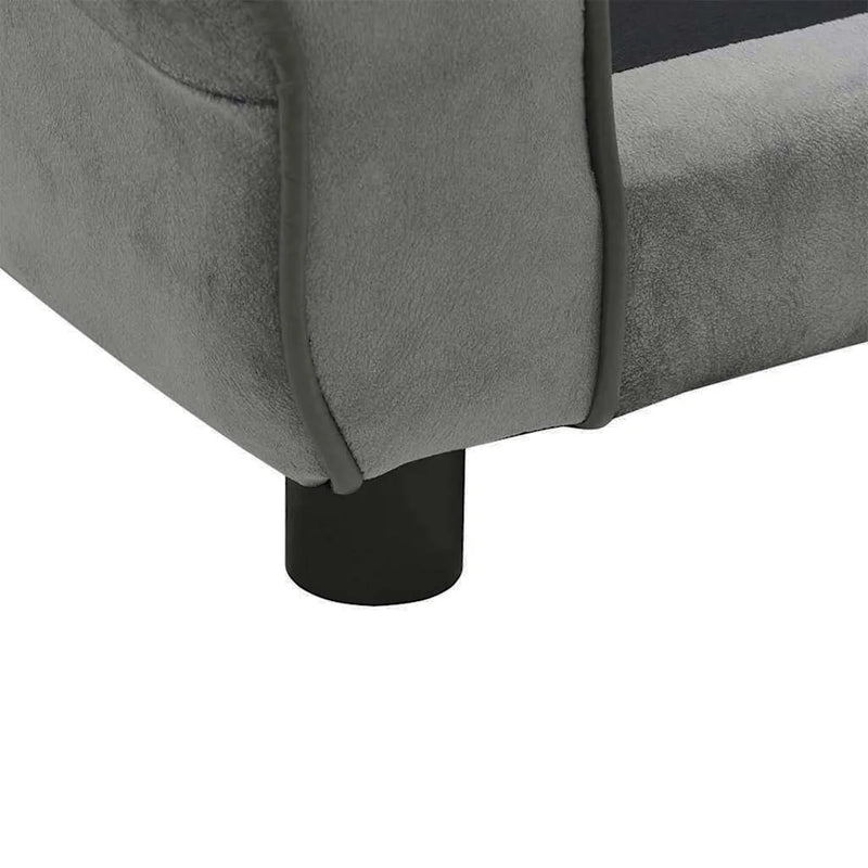 Dog Sofa Dark Grey 72x45x30 cm Plush