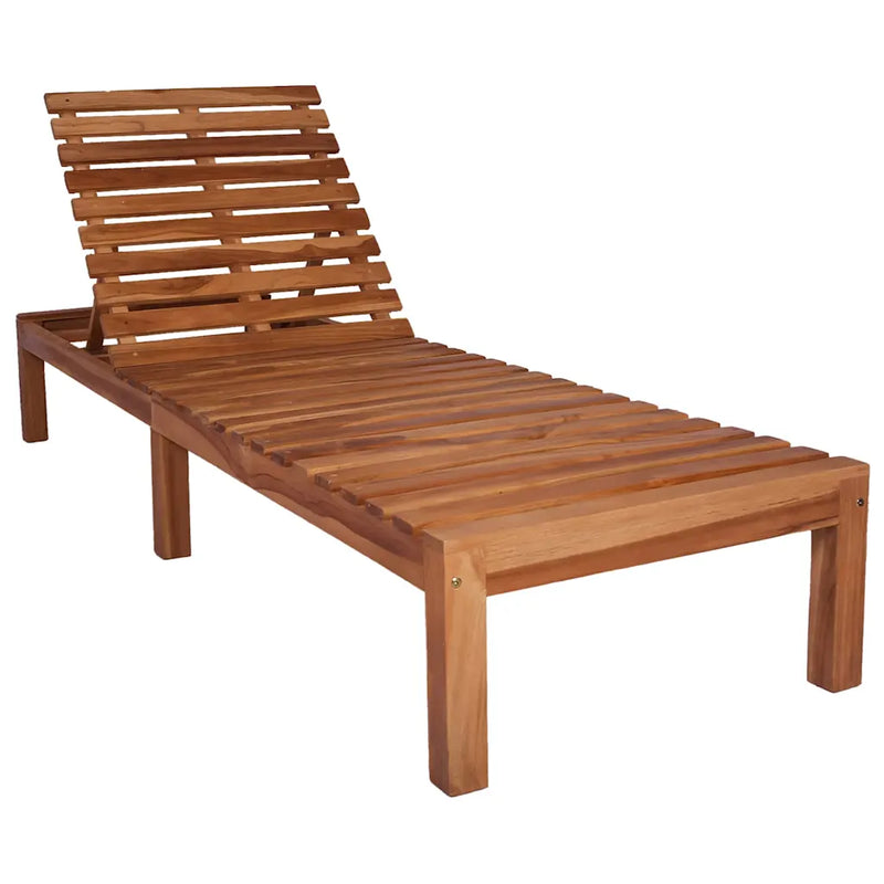 Sun Lounger Solid Wood Teak