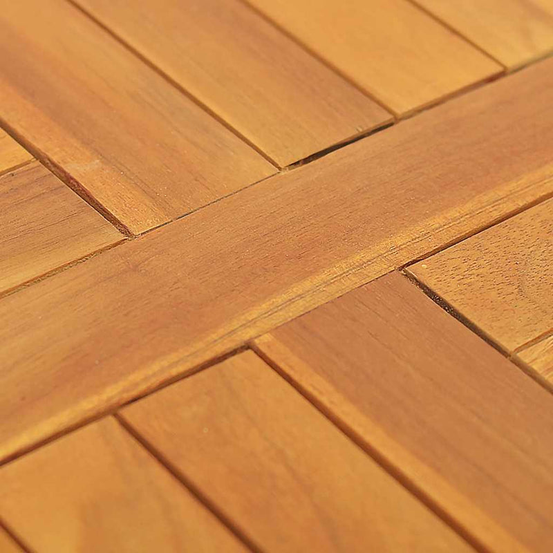 vidaXL Table Top Solid Teak Wood Round 2.5 cm 50 cm