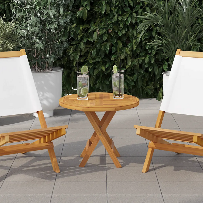 Table Top Solid Teak Wood Round 2.5 cm 50 cm