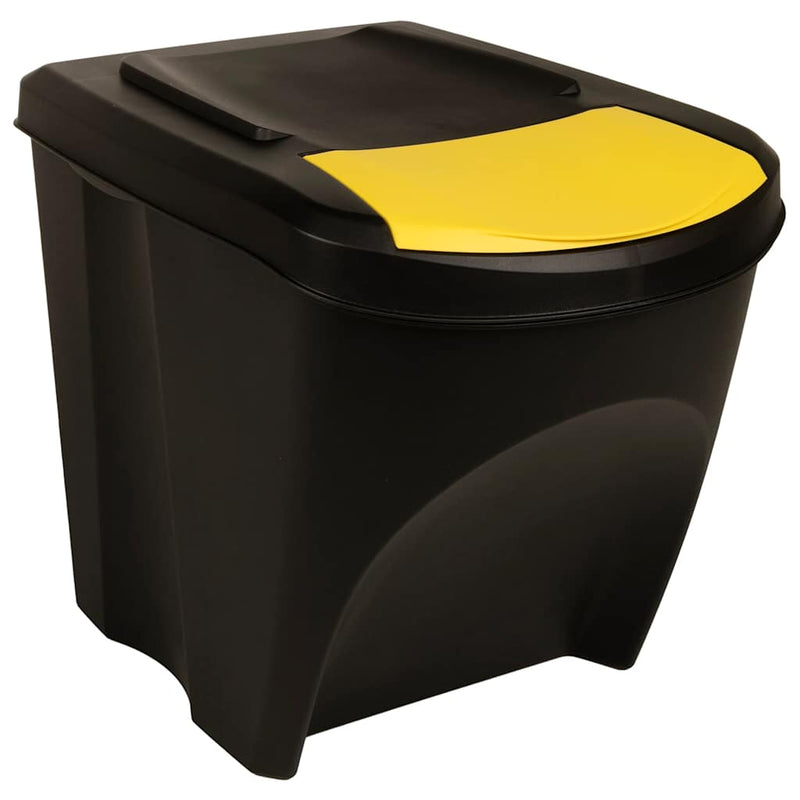 vidaXL Stackable Garbage Bin Boxes 4 pcs Anthracite 100 L Polypropylene