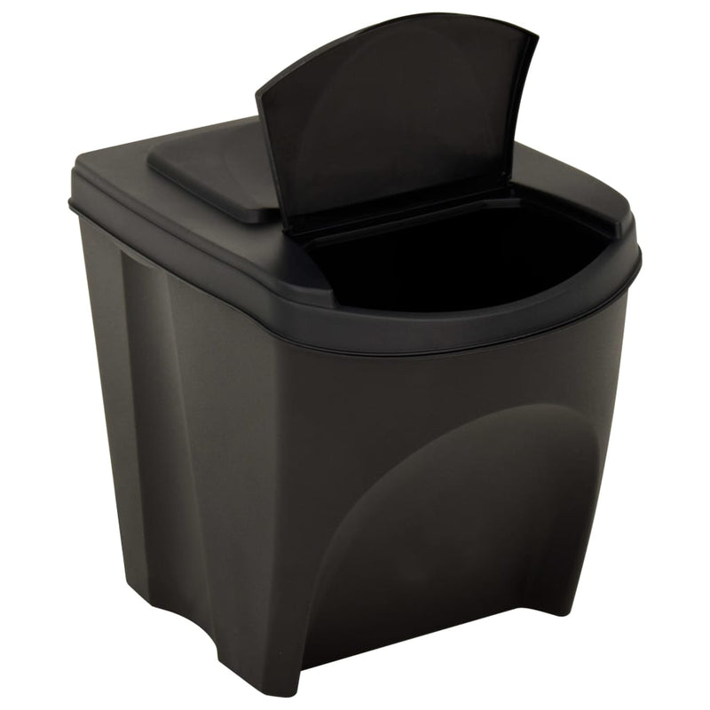 vidaXL Stackable Garbage Bin Boxes 4 pcs Anthracite 100 L Polypropylene