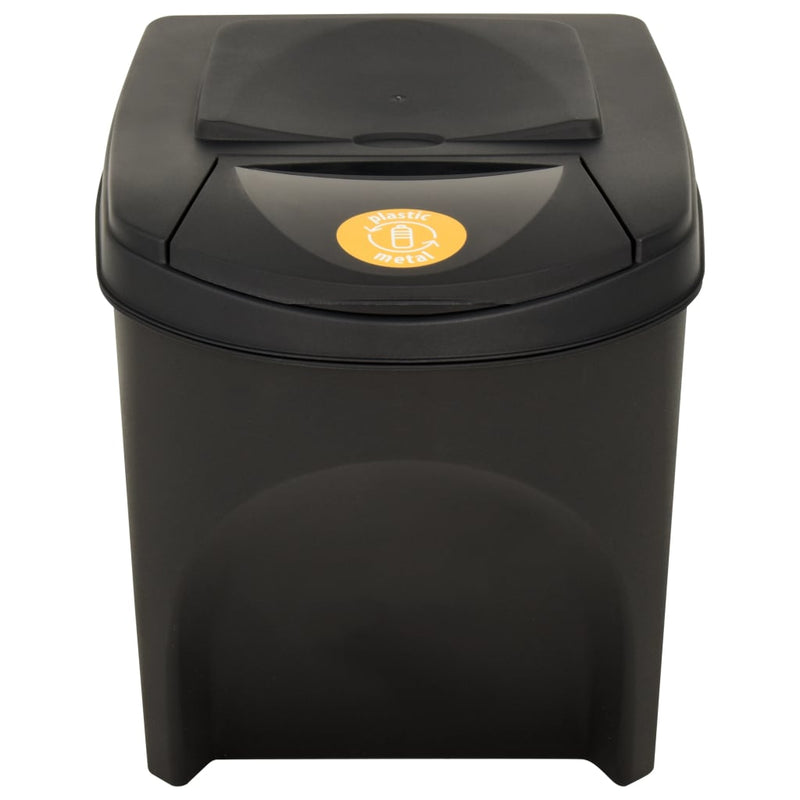 vidaXL Stackable Garbage Bin Boxes 4 pcs Anthracite 100 L Polypropylene