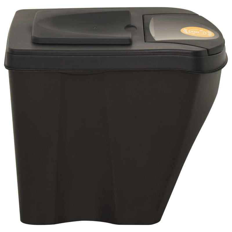 vidaXL Stackable Garbage Bin Boxes 4 pcs Anthracite 100 L Polypropylene