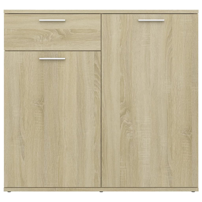 vidaXL Sideboard Sonoma Oak 80x36x75 cm Engineered Wood