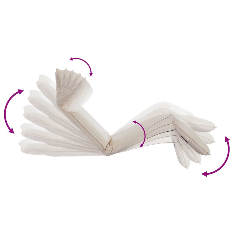 vidaXL Foldable Sunlounger Oxford Fabric Cream White