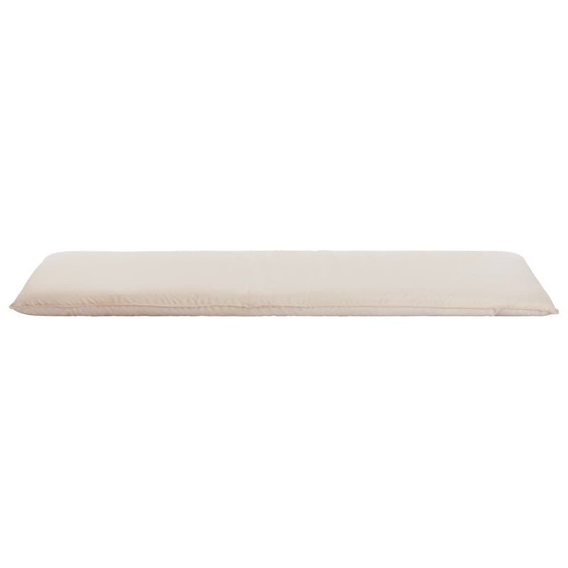 vidaXL Foldable Sunlounger Oxford Fabric Cream White