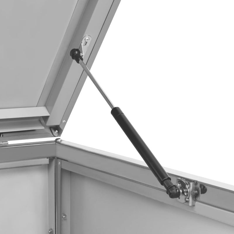 vidaXL Single Wheelie Bin Shed 69x77.5x112.5 cm Stainless Steel