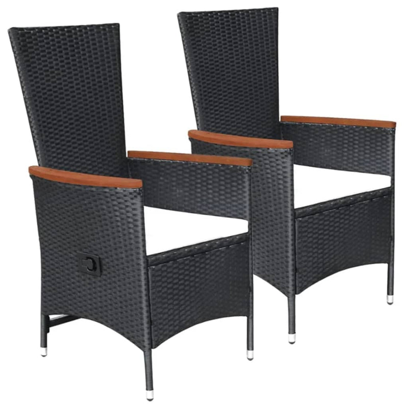 vidaXL 5 Piece Garden Dining Set Black