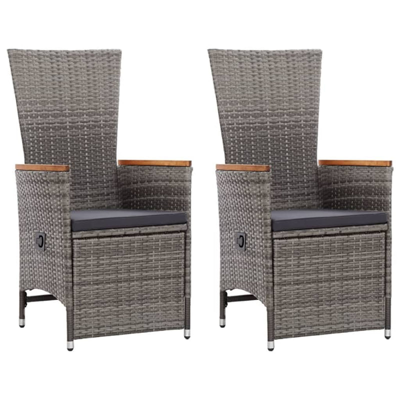 vidaXL 5 Piece Garden Dining Set Grey