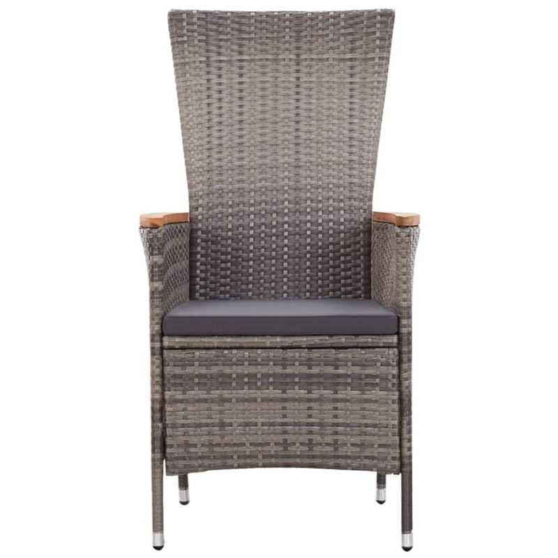 vidaXL 5 Piece Garden Dining Set Grey