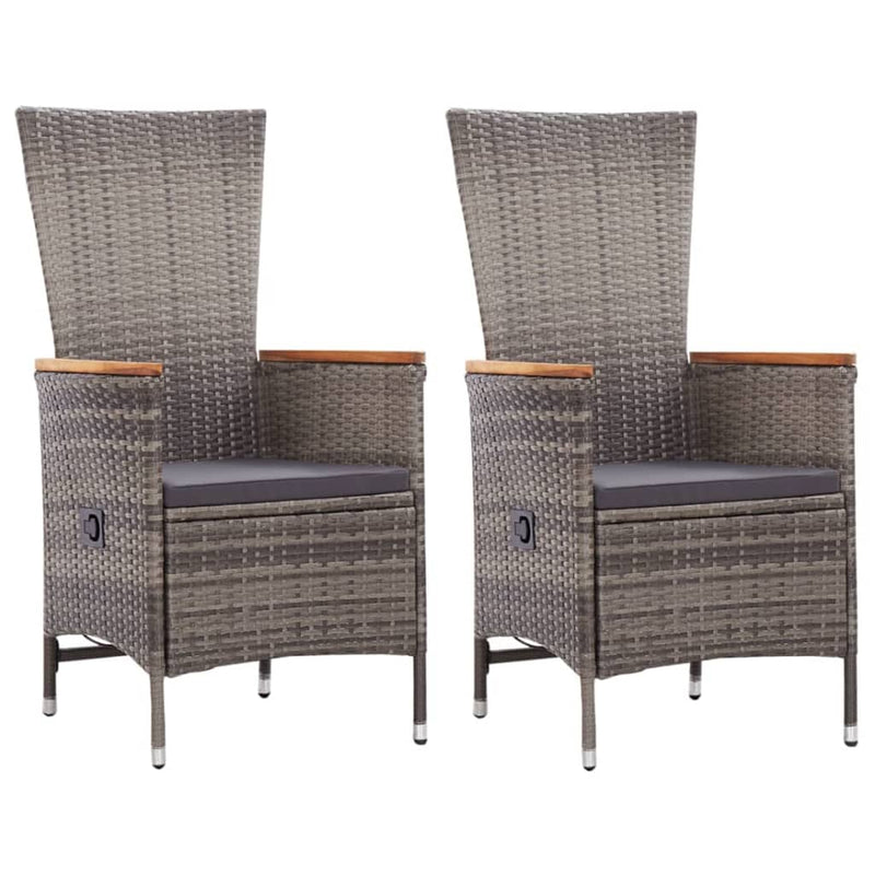 vidaXL 5 Piece Garden Dining Set Grey