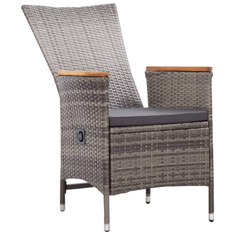 vidaXL 5 Piece Garden Dining Set Grey