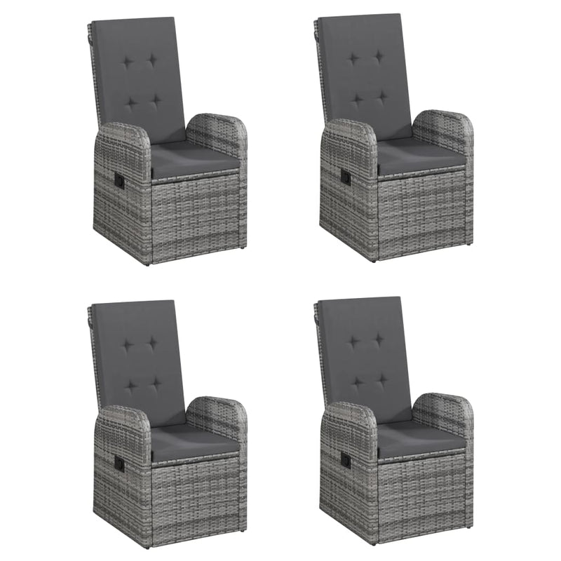 vidaXL 5 Piece Garden Dining Set Grey