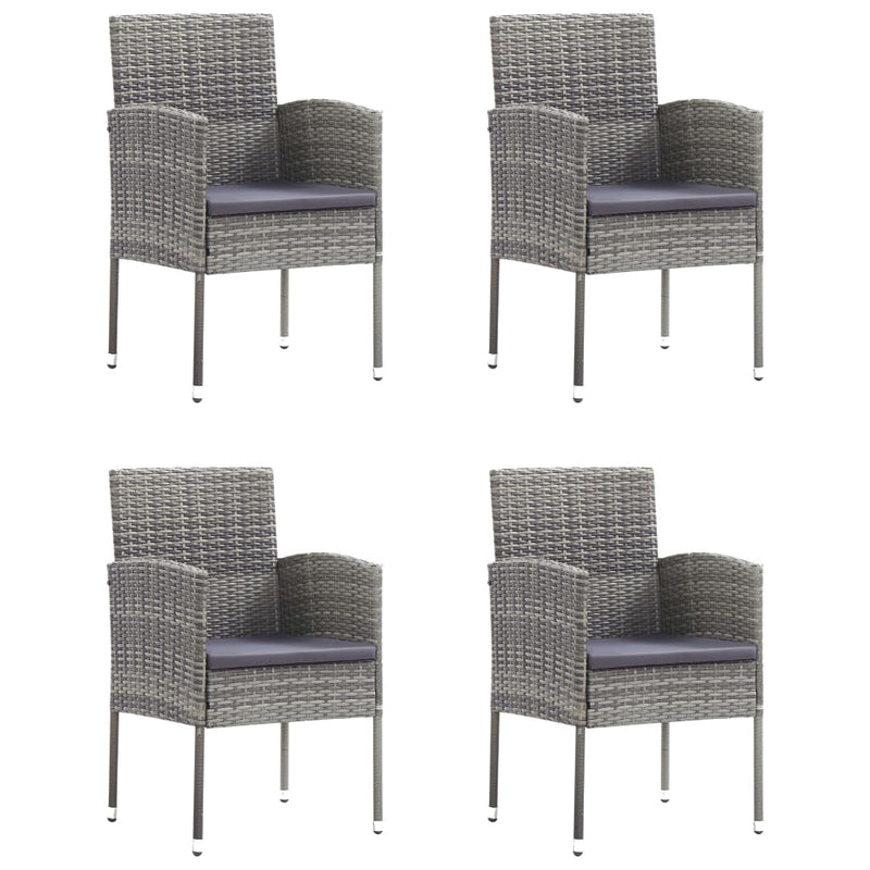 vidaXL 5 Piece Garden Dining Set Grey