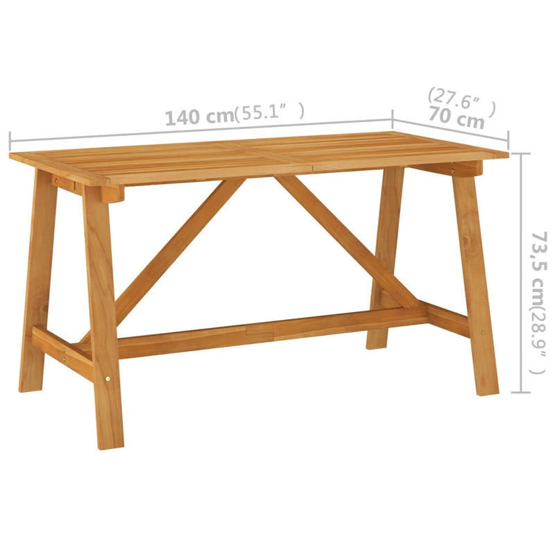 vidaXL 7 Piece Garden Dining Set Light Grey