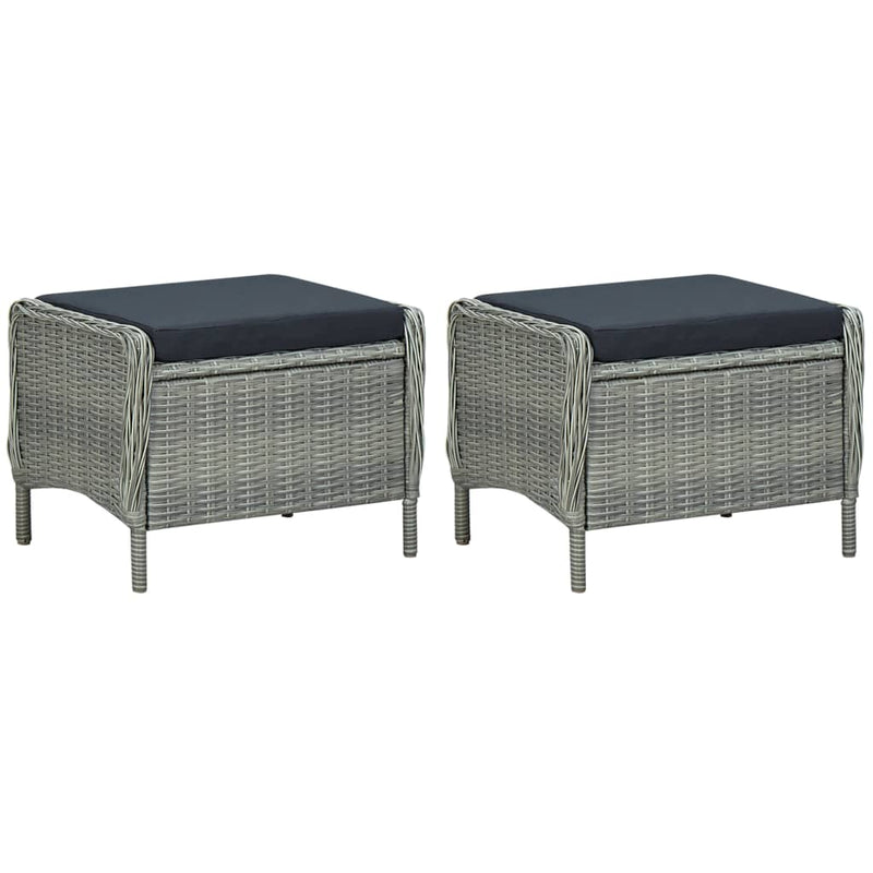 vidaXL 7 Piece Garden Dining Set Light Grey