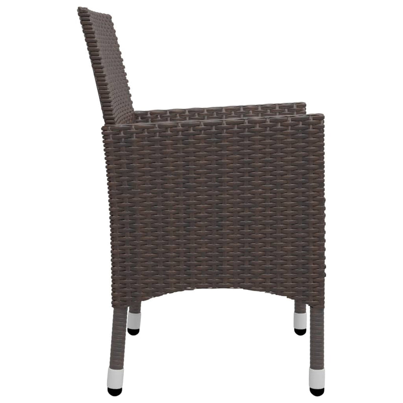 vidaXL 7 Piece Garden Dining Set Brown