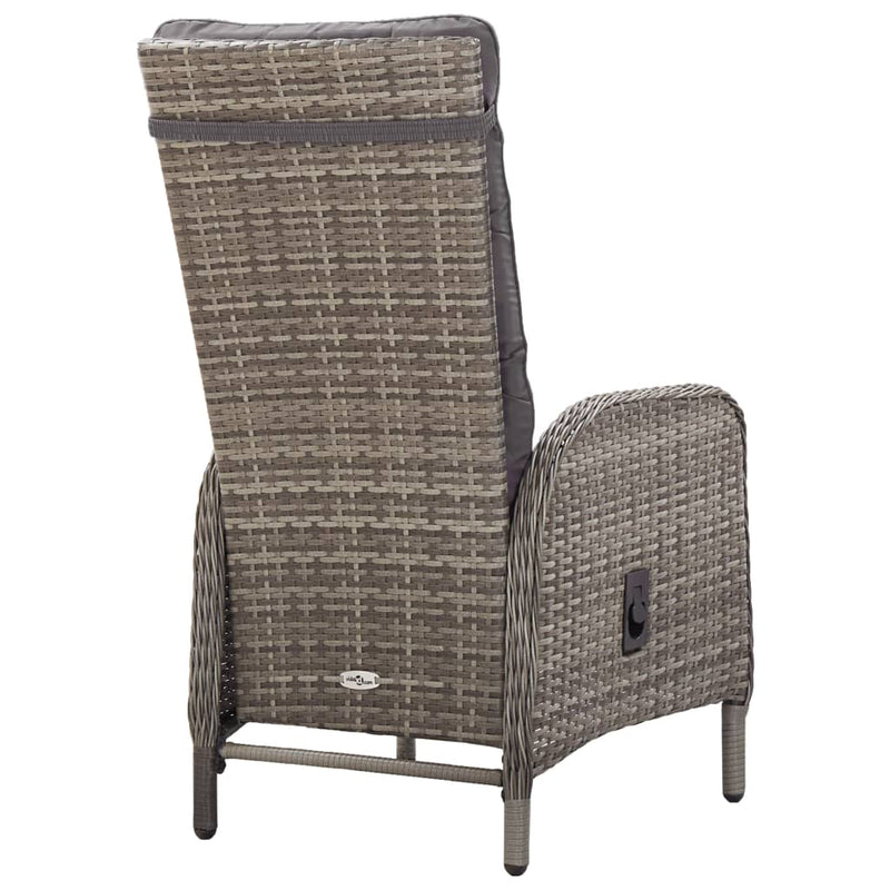 vidaXL 7 Piece Garden Dining Set Grey