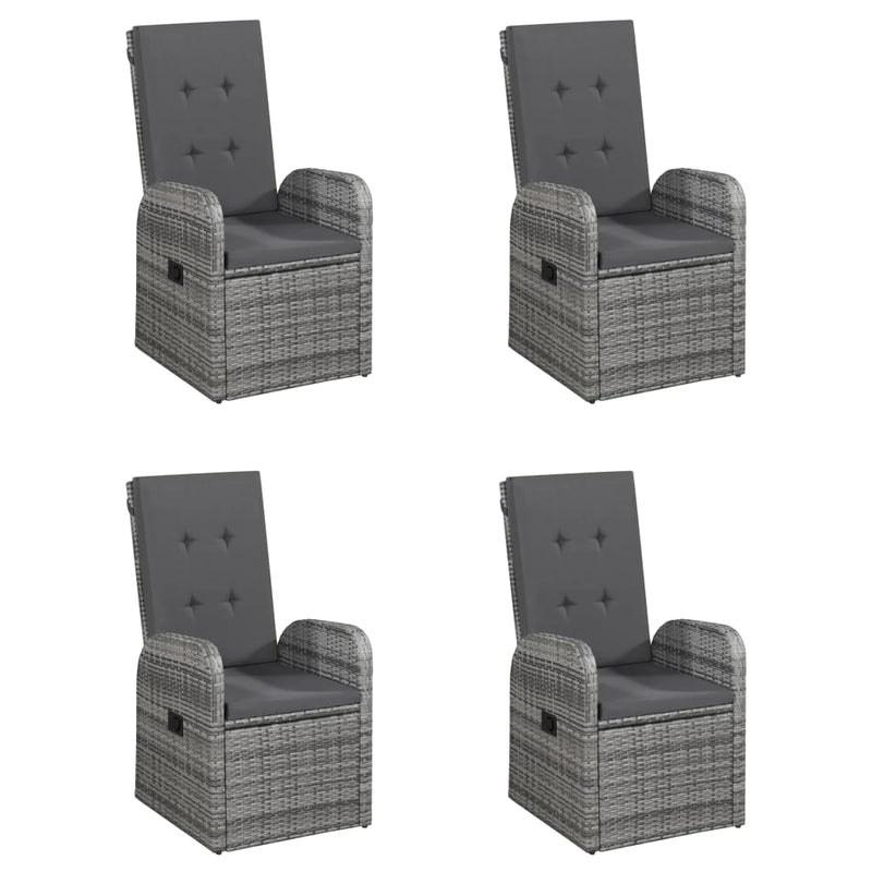 vidaXL 7 Piece Garden Dining Set Grey