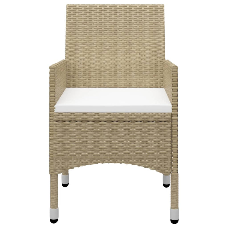 vidaXL 3 Piece Garden Dining Set Beige