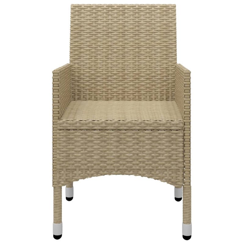 vidaXL 3 Piece Garden Dining Set Beige