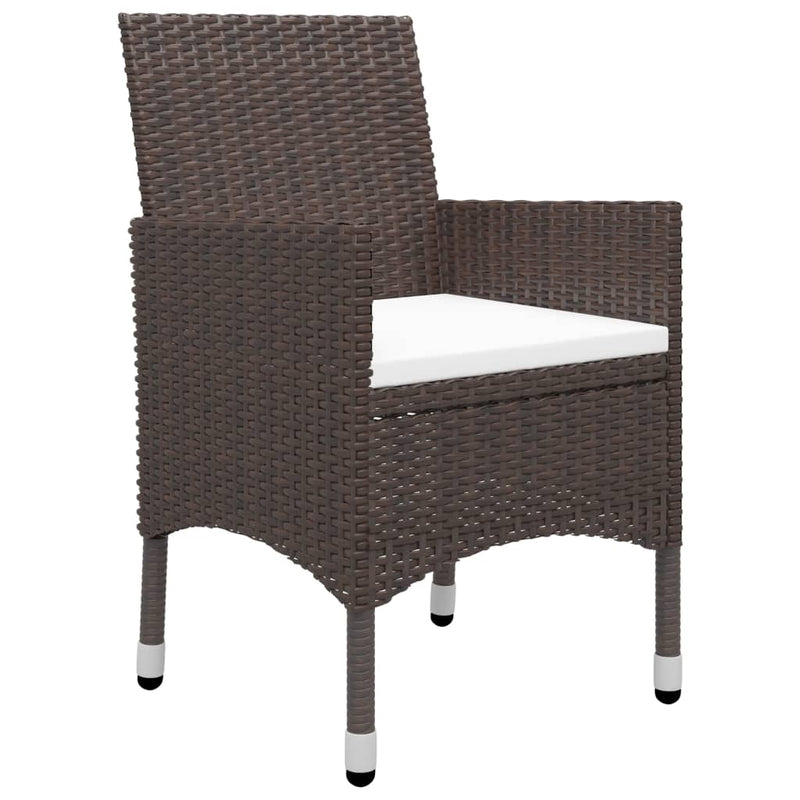 vidaXL 3 Piece Garden Dining Set Brown