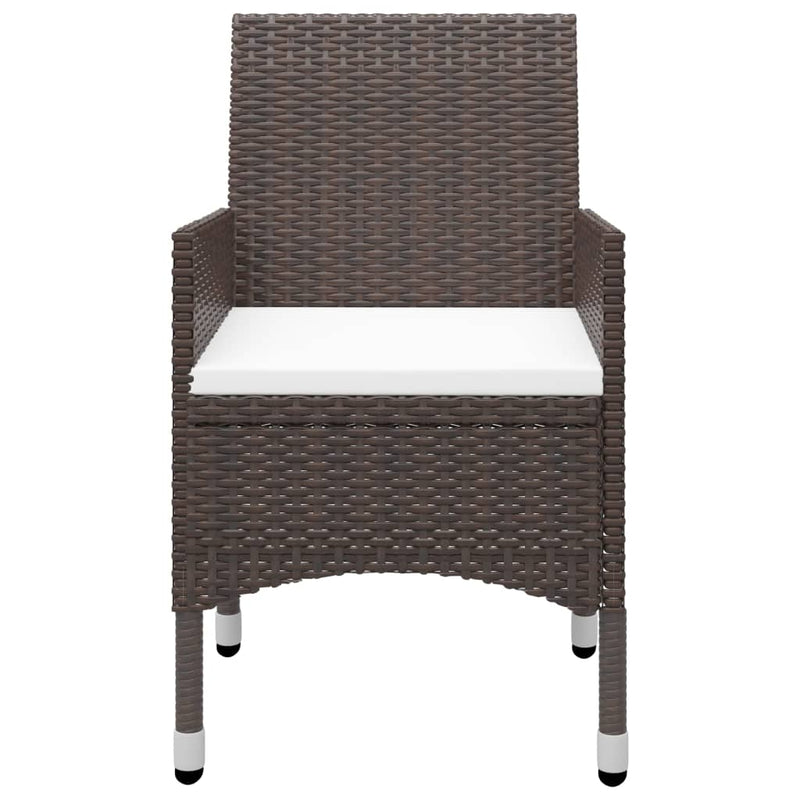 vidaXL 3 Piece Garden Dining Set Brown