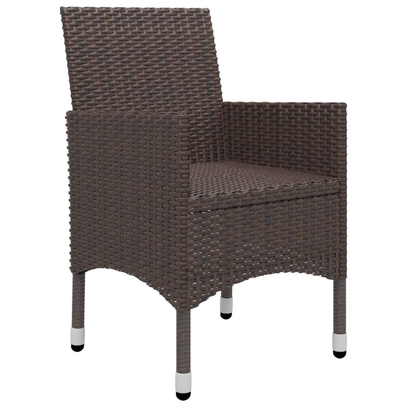 vidaXL 3 Piece Garden Dining Set Brown