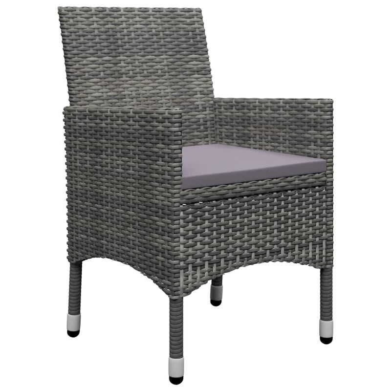 vidaXL 5 Piece Garden Dining Set Grey