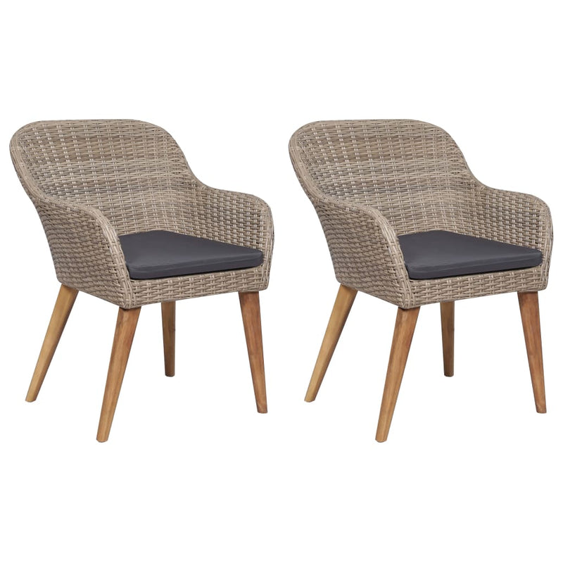 vidaXL 3 Piece Garden Dining Set Brown