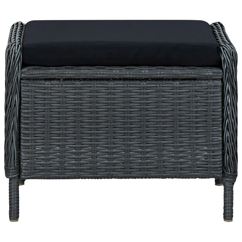 vidaXL 5 Piece Garden Dining Set Dark Grey
