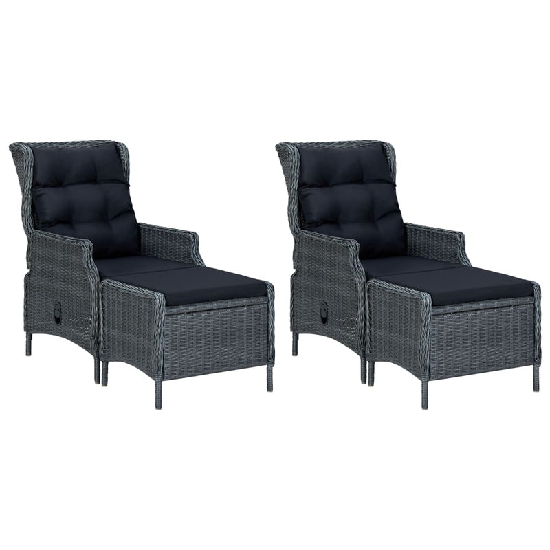 vidaXL 5 Piece Garden Dining Set Dark Grey