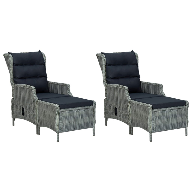 vidaXL 5 Piece Garden Dining Set Light Grey
