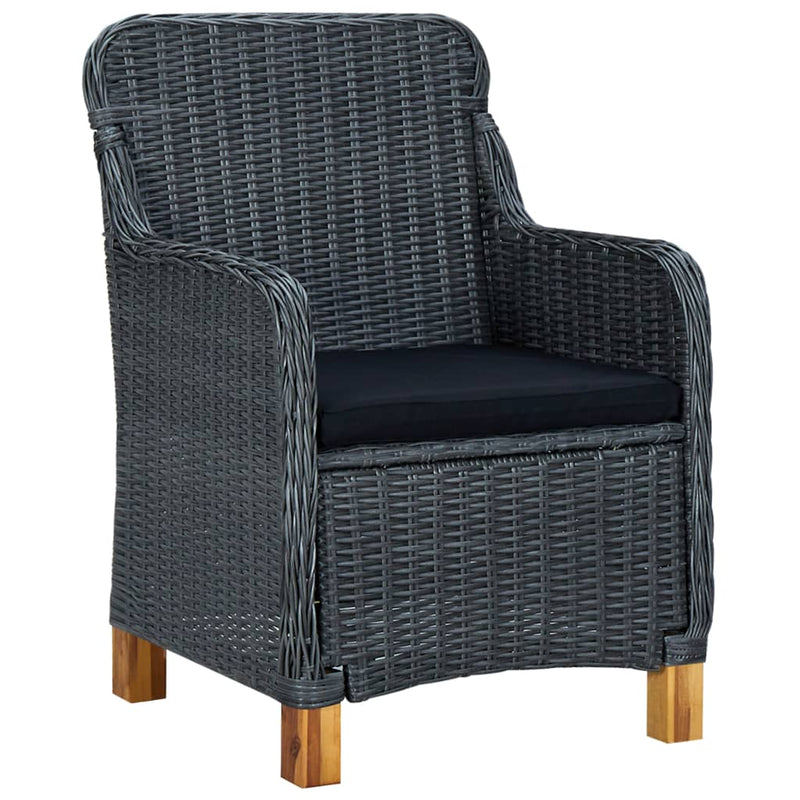 vidaXL 3 Piece Garden Dining Set Dark Grey