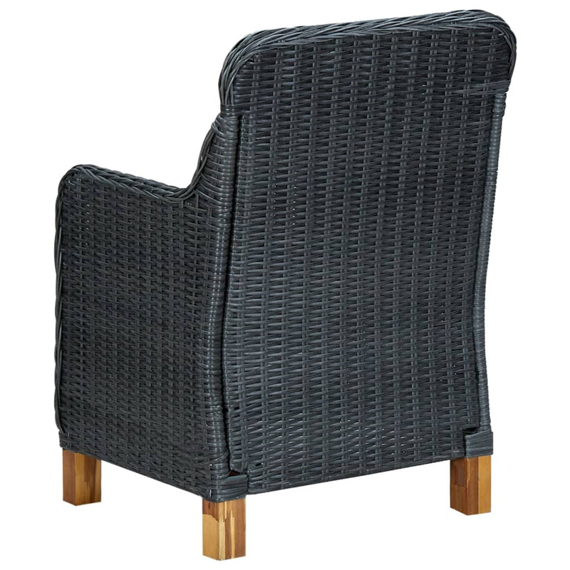 vidaXL 5 Piece Garden Dining Set Dark Grey