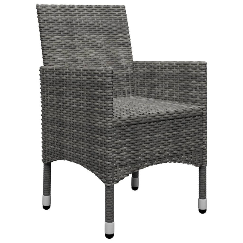 vidaXL 7 Piece Garden Dining Set Grey