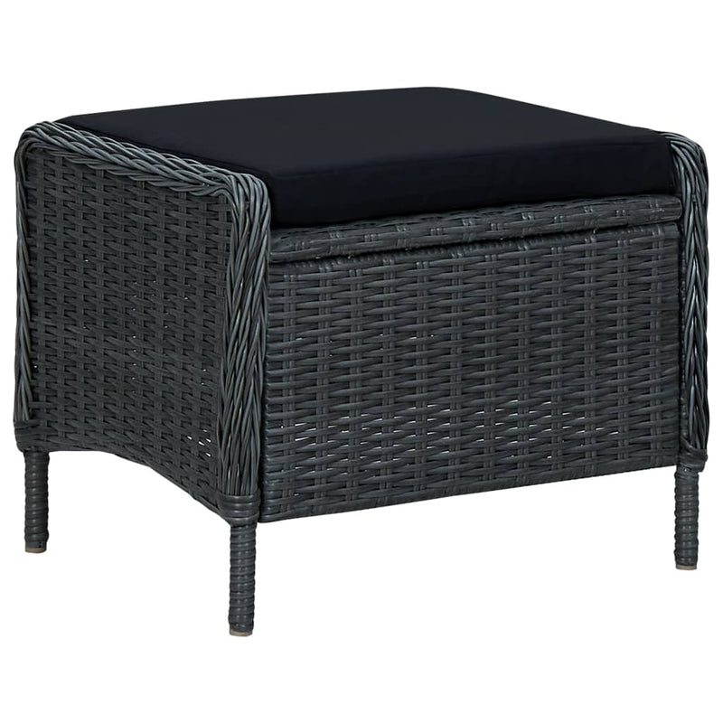 vidaXL 7 Piece Garden Dining Set Dark Grey