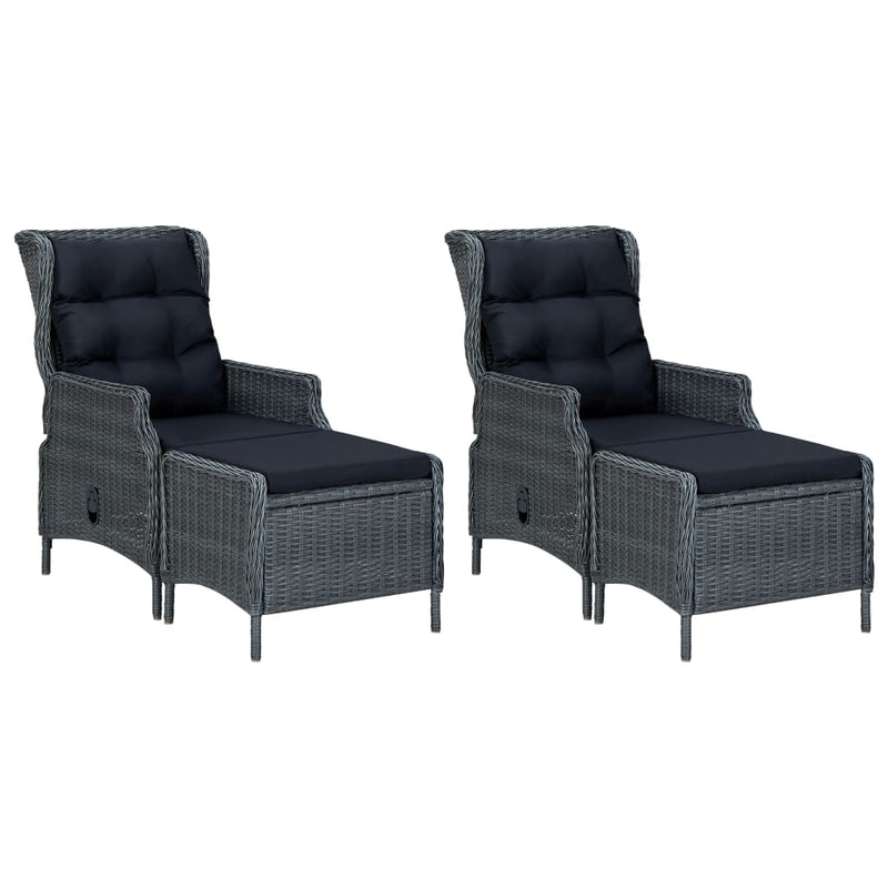 vidaXL 7 Piece Garden Dining Set Dark Grey