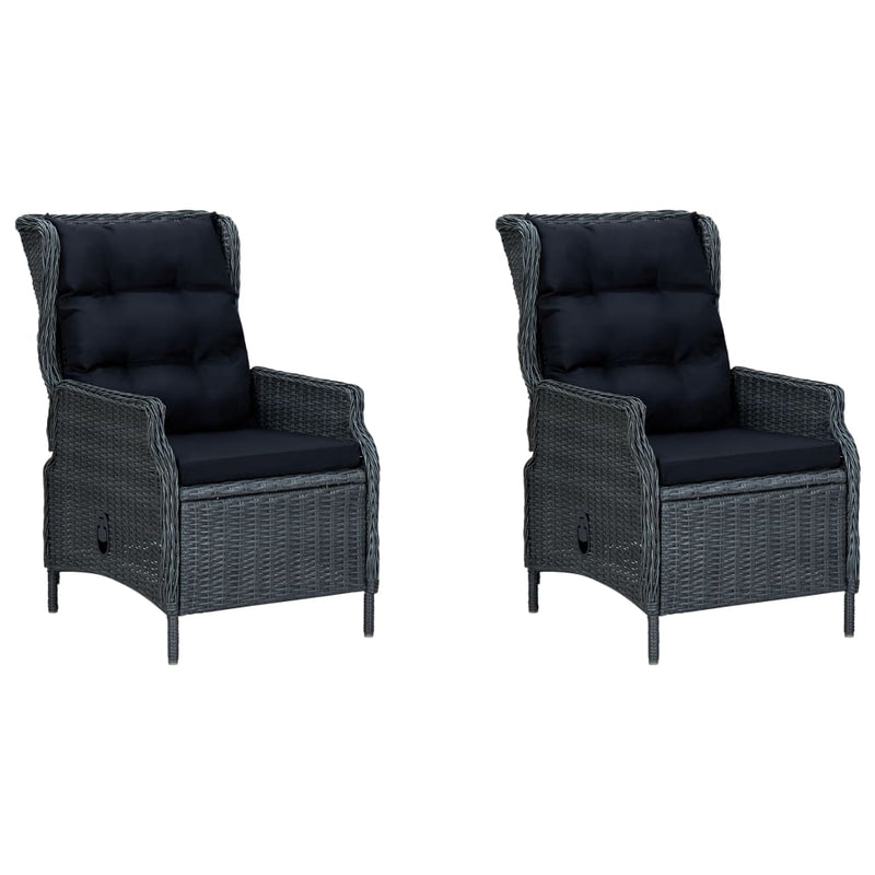 vidaXL 7 Piece Garden Dining Set Dark Grey