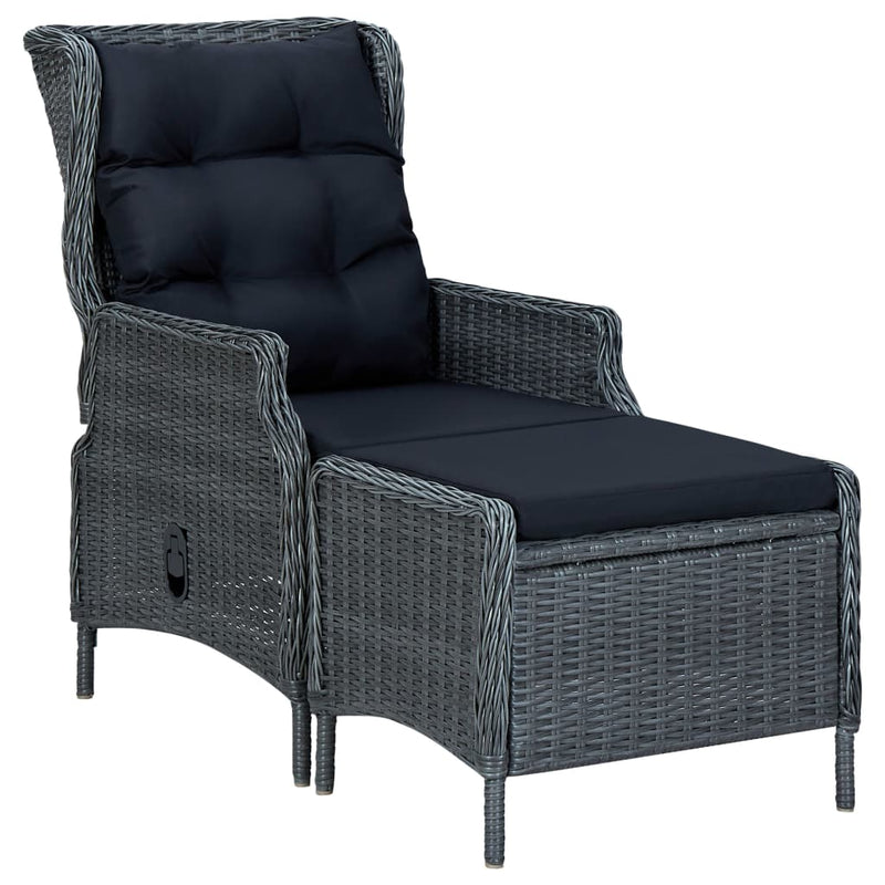 vidaXL 7 Piece Garden Dining Set Dark Grey