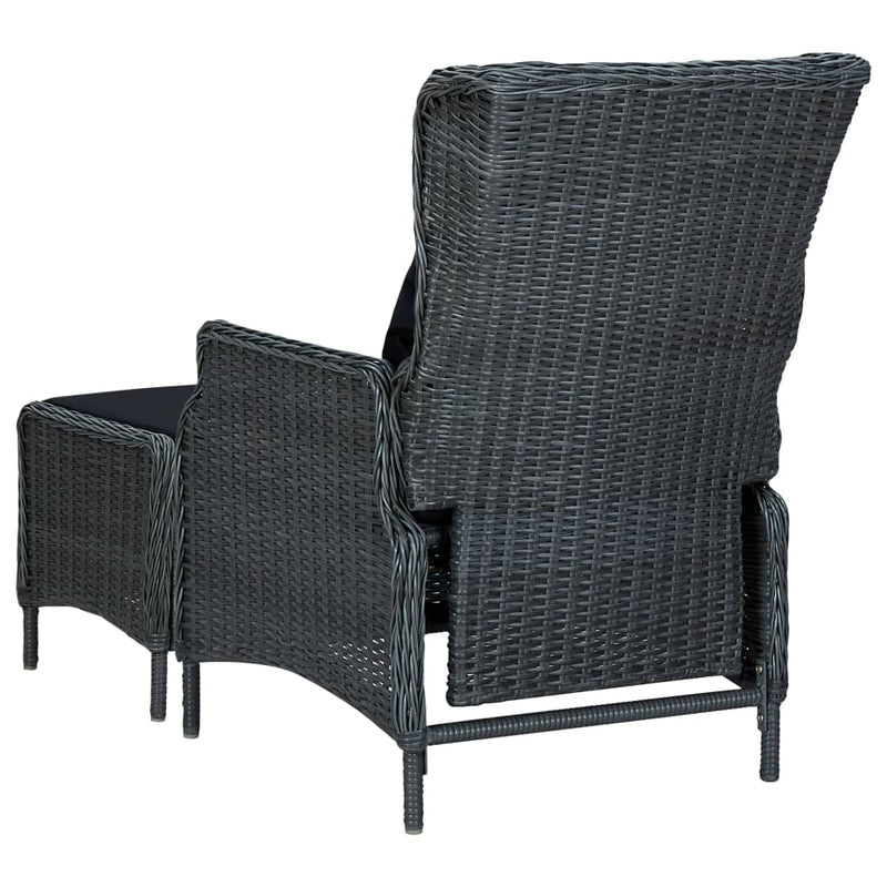 vidaXL 7 Piece Garden Dining Set Dark Grey