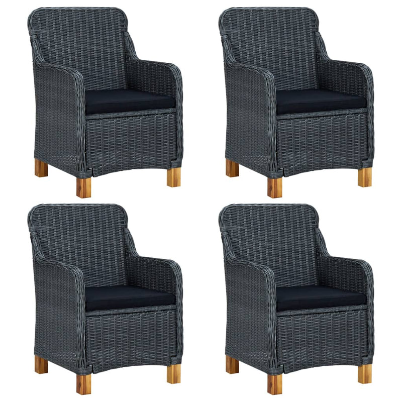 vidaXL 5 Piece Garden Dining Set Dark Grey