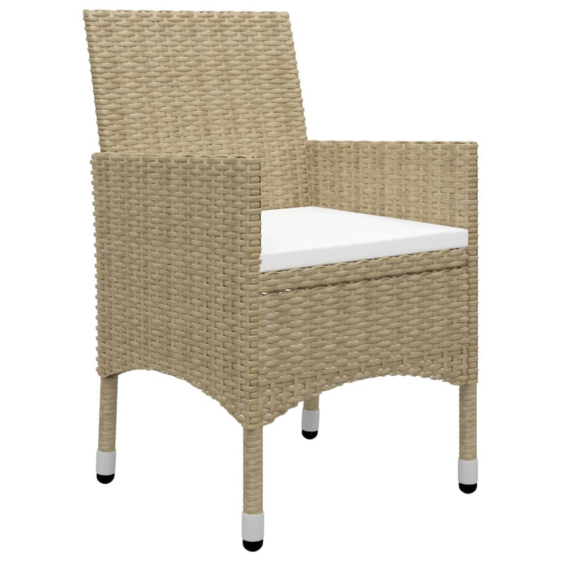 vidaXL 9 Piece Garden Dining Set Beige