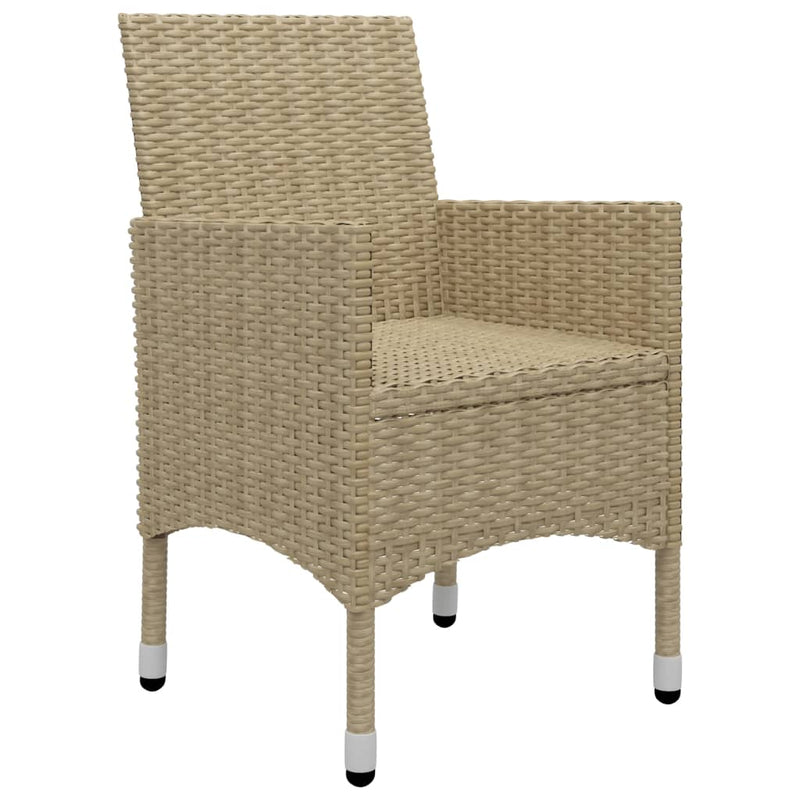 vidaXL 9 Piece Garden Dining Set Beige